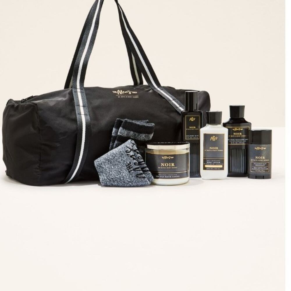 *NEW* Men's NOIR Duffle bag gift set from Bath and Body